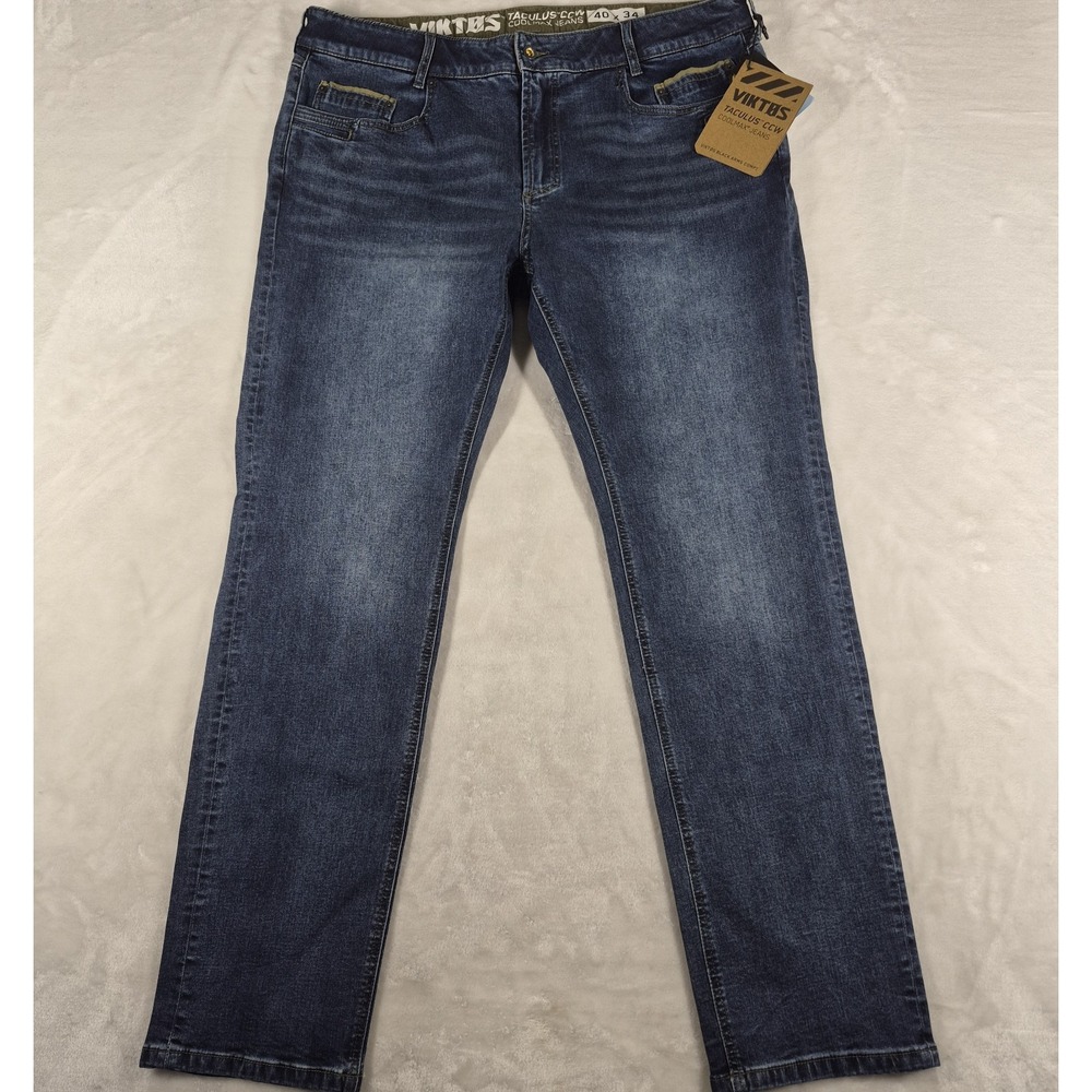 Viktos Taculus CCW Coolmax Jeans Men's 40x34 Blue Denim Slim Fit Stretch NWT
